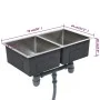 Handgefertigte Küchenspüle aus Edelstahl von vidaXL, Sinkt - Ref: Foro24-145079, Preis: 109,28 €, Rabatt: %