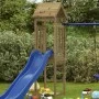 Impregnated pine wood play tower 52.5x46.5x206.5 cm by , Swings and play structures - Ref: Foro24-826513, Price: 109,19 €, Di...