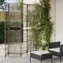 Biombo de 4 paneles ratán sintético gris de , Divisores de ambientes - Ref: Foro24-365394, Precio: 119,80 €, Descuento: %