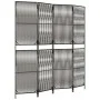 Gray synthetic rattan 4-panel screen by , Room dividers - Ref: Foro24-365394, Price: 119,80 €, Discount: %