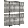 Gray synthetic rattan 4-panel screen by , Room dividers - Ref: Foro24-365394, Price: 119,80 €, Discount: %