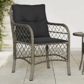 Gartensessel mit Kissen 2 Stück graues synthetisches Rattan von , Gartenstühle - Ref: Foro24-365155, Preis: 186,99 €, Rabatt: %