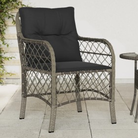Gartensessel mit Kissen 2 Stück graues synthetisches Rattan von , Gartenstühle - Ref: Foro24-365155, Preis: 173,95 €, Rabatt: %