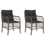 Garden armchairs with cushions 2 pcs gray synthetic rattan by , Garden chairs - Ref: Foro24-365155, Price: 173,95 €, Discount: %
