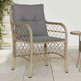 Sillones jardín con cojines 2 uds ratán sintético beige mezcla de , Sillas de jardín - Ref: Foro24-365157, Precio: 215,21 €, ...