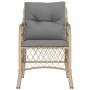 Garden armchairs with cushions 2 units beige synthetic rattan mix by , Garden chairs - Ref: Foro24-365157, Price: 189,63 €, D...