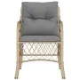 Gartensessel mit Kissen 2 Einheiten beige synthetische Rattanmischung von , Gartenstühle - Ref: Foro24-365157, Preis: 215,21 ...