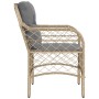 Garden armchairs with cushions 2 units beige synthetic rattan mix by , Garden chairs - Ref: Foro24-365157, Price: 189,63 €, D...