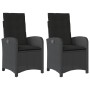 Kissen für Gartenliegen, 2 Stück, schwarzes synthetisches Rattan von , Gartenstühle - Ref: Foro24-365169, Preis: 213,55 €, Ra...
