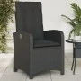 Garden recliners cushions 2 pcs black synthetic rattan by , Garden chairs - Ref: Foro24-365169, Price: 240,19 €, Discount: %