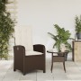 Garden recliner with brown synthetic rattan cushions by , Garden chairs - Ref: Foro24-365162, Price: 113,81 €, Discount: %