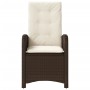 Garden recliner with brown synthetic rattan cushions by , Garden chairs - Ref: Foro24-365162, Price: 113,81 €, Discount: %