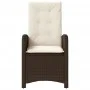 Garden recliner with brown synthetic rattan cushions by , Garden chairs - Ref: Foro24-365162, Price: 131,25 €, Discount: %