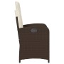 Garden recliner with brown synthetic rattan cushions by , Garden chairs - Ref: Foro24-365162, Price: 113,81 €, Discount: %