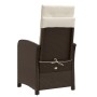 Garden recliner with brown synthetic rattan cushions by , Garden chairs - Ref: Foro24-365162, Price: 113,81 €, Discount: %