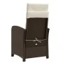 Sillón reclinable de jardín con cojines ratán sintético marrón de , Sillas de jardín - Ref: Foro24-365162, Precio: 123,46 €, ...