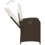 Garden recliner with brown synthetic rattan cushions by , Garden chairs - Ref: Foro24-365162, Price: 131,25 €, Discount: %