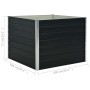 Elevated planter galvanized steel anthracite gray 100x100x77cm by vidaXL, Pots and planters - Ref: Foro24-45725, Price: 58,36...
