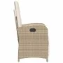 Garden recliner with footrest in beige PE rattan by , Garden chairs - Ref: Foro24-365188, Price: 136,86 €, Discount: %