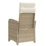 Garden recliner with footrest in beige PE rattan by , Garden chairs - Ref: Foro24-365188, Price: 136,86 €, Discount: %