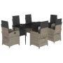 Garten-Essgruppe 7-teilig und graue synthetische Rattankissen von , Gartensets - Ref: Foro24-3212561, Preis: 1,00 €, Rabatt: %