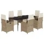 7-piece garden dining set with beige synthetic rattan cushions by , Garden sets - Ref: Foro24-3212575, Price: 1,00 €, Discoun...