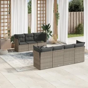 8-teiliges Gartensofa-Set und graue synthetische Rattankissen von , Gartensets - Ref: Foro24-3249119, Preis: 490,12 €, Rabatt: %
