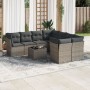9-teiliges Gartenmöbel-Set und graue synthetische Rattankissen von , Gartensets - Ref: Foro24-3249159, Preis: 548,12 €, Rabat...