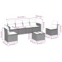 7-teiliges Gartensofa-Set und beigefarbene synthetische Rattankissen von , Modulare Sofas für den Außenbereich - Ref: Foro24-...