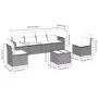 7-teiliges Gartensofa-Set und beigefarbene synthetische Rattankissen von , Modulare Sofas für den Außenbereich - Ref: Foro24-...