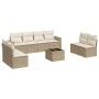 9-piece garden sofa set with beige synthetic rattan cushions by , Modular outdoor sofas - Ref: Foro24-3251195, Price: 574,17 ...