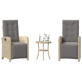 Garden chairs and table 3 pieces synthetic rattan beige cushion by , Garden sets - Ref: Foro24-365205, Price: 342,24 €, Disco...
