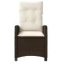 Garden recliners with brown cushions 2 pcs PE rattan by , Garden chairs - Ref: Foro24-365218, Price: 265,79 €, Discount: %