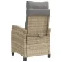 Garden recliner with mixed beige PE rattan cushions by , Garden chairs - Ref: Foro24-365213, Price: 152,71 €, Discount: %