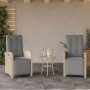 Recliner garden footstool 2 pcs PE rattan beige mix by , Garden chairs - Ref: Foro24-365197, Price: 260,19 €, Discount: %