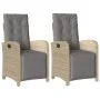 Liegestuhl für den Garten, 2 Stück, PE-Rattan, Beige-Mix von , Gartenstühle - Ref: Foro24-365197, Preis: 304,02 €, Rabatt: %