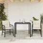 Mesita y sillas con cojines 3 piezas ratán sintético negro de , Conjuntos de jardín - Ref: Foro24-3212018, Precio: 294,21 €, ...