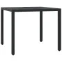 Table and chairs with cushions 3 pieces black synthetic rattan by , Garden sets - Ref: Foro24-3212018, Price: 294,21 €, Disco...