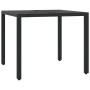 Tisch und Stühle mit Kissen, 3 Stück, schwarzes synthetisches Rattan von , Gartensets - Ref: Foro24-3212018, Preis: 272,75 €,...