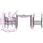 Tisch und Stühle mit Kissen, 3 Stück, schwarzes synthetisches Rattan von , Gartensets - Ref: Foro24-3212018, Preis: 272,75 €,...