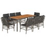 Set comedor jardín 9 pzas y cojines ratán sintético gris de , Conjuntos de jardín - Ref: Foro24-3212053, Precio: 848,26 €, De...