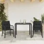 Mesita y sillas con cojines 3 piezas ratán sintético negro de , Conjuntos de jardín - Ref: Foro24-3212024, Precio: 288,78 €, ...