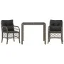 Sillas y mesita de jardín con cojines 3 piezas ratán PE gris de , Conjuntos de jardín - Ref: Foro24-3212030, Precio: 278,97 €...
