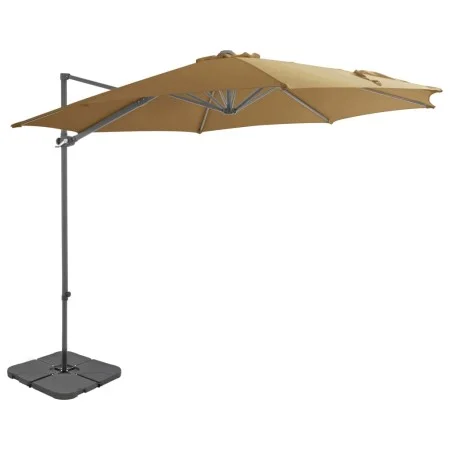 Gartenschirm mit tragbarer grauer Taupe-Basis von vidaXL, Sonnenschirme - Ref: Foro24-276342, Preis: 169,30 €, Rabatt: %