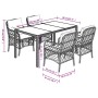 5-teiliges Gartenmöbel-Set mit schwarzen synthetischen Rattankissen von , Gartensets - Ref: Foro24-3212026, Preis: 487,36 €, ...