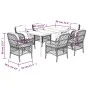 7-piece garden dining set with beige synthetic rattan cushions by , Garden sets - Ref: Foro24-3212142, Price: 887,97 €, Disco...