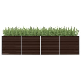 Brown galvanized steel flower bed 320x80x77 cm by vidaXL, Pots and planters - Ref: Foro24-45715, Price: 120,40 €, Discount: %