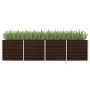 Brown galvanized steel flower bed 320x80x77 cm by vidaXL, Pots and planters - Ref: Foro24-45715, Price: 123,34 €, Discount: %