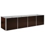 Braunes Blumenbeet aus verzinktem Stahl, 320 x 80 x 77 cm von vidaXL, Töpfe und Pflanzgefäße - Ref: Foro24-45715, Preis: 120,...