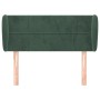 Cabecero de terciopelo verde oscuro 83x23x78/88 cm